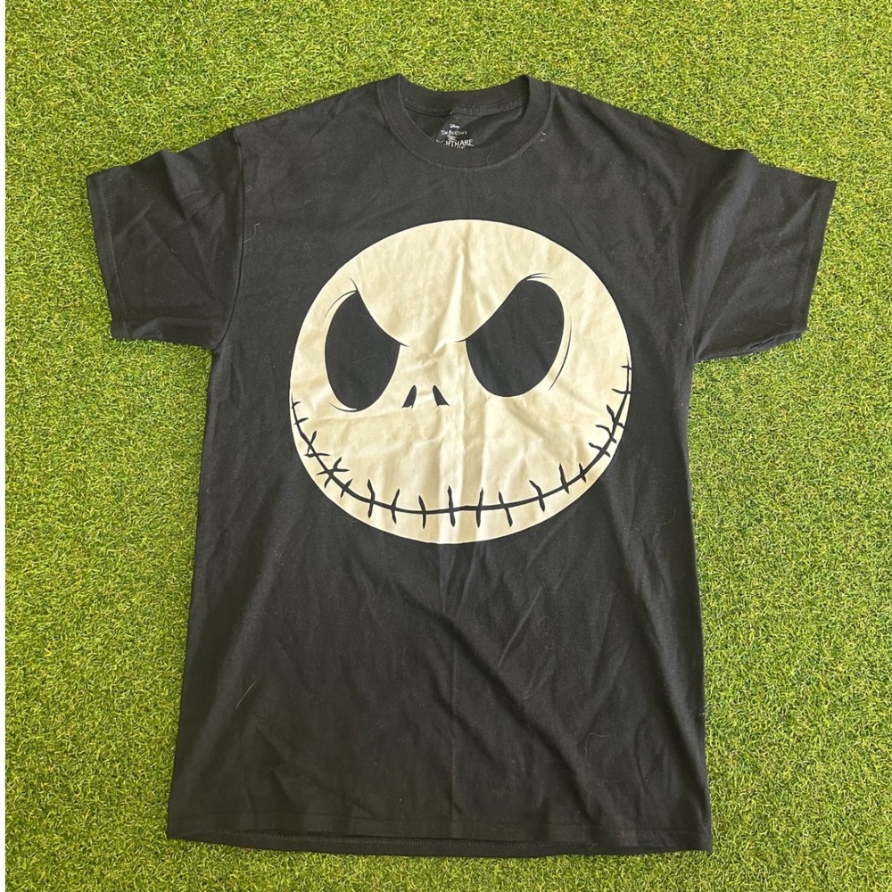 Disney Nightmare Before Christmas Jack Skellington Graphic T-Shirt Black Medium